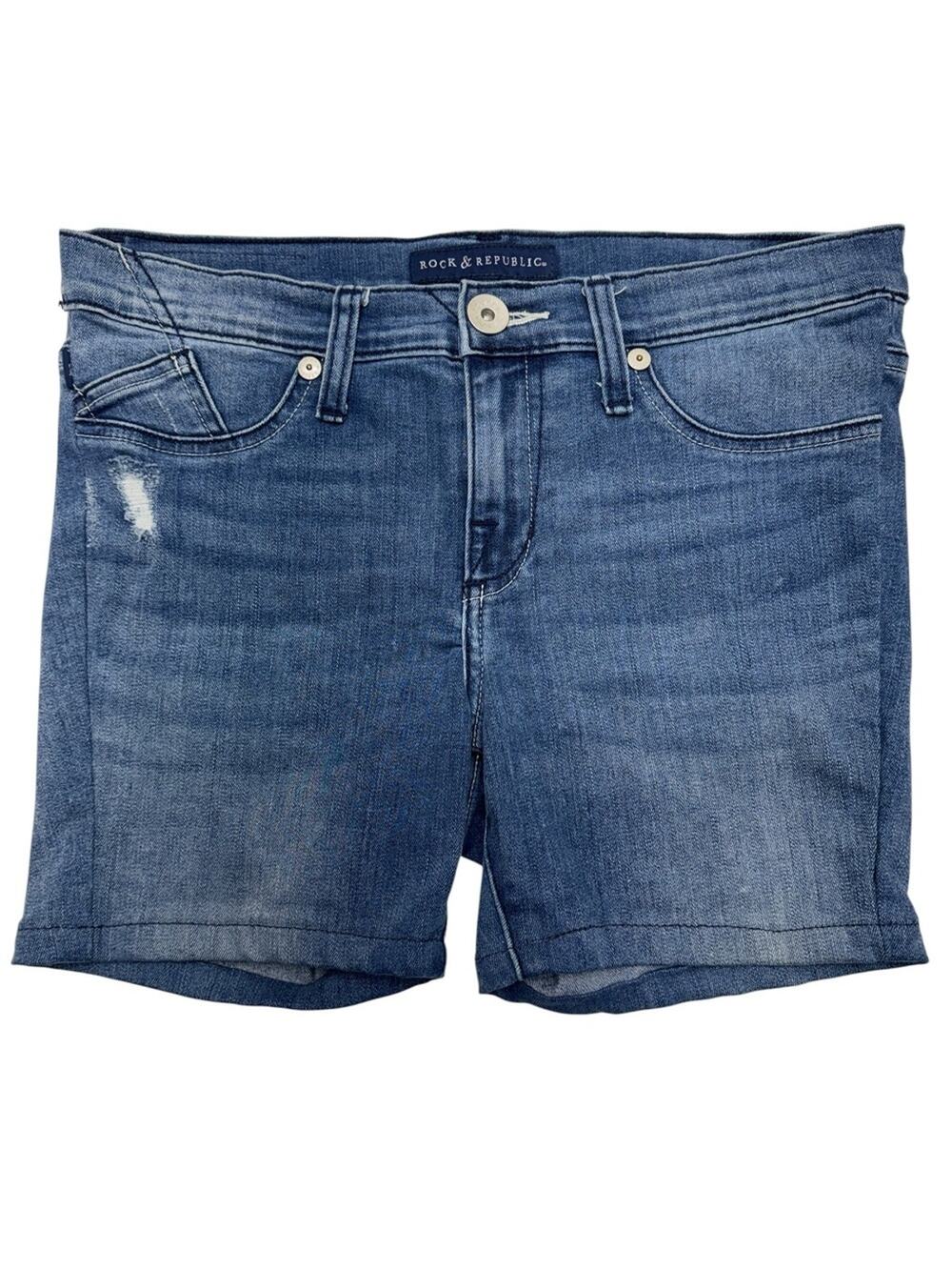 ROCK & REPUBLIC Women’s 8 Blue Jean Shorts